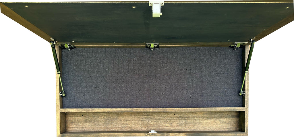 Hunting Wolves Gun Concealment Decor - Handcrafted Wooden Gun Cabinets - Gun Shelf Hidden Storage for Rifles, Shotguns, & Handguns - Quick Access Hidden Wall Safe (Extra Large)